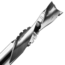 1/2" Diameter x 1-1/8" Long x 3" Overall Length x 1/2" Shank x 2 Flute Downcut Chipbreaker Finisher Bit