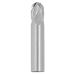 3/64" Diameter 4 Flute 3/32" Cut 1-1/2" Length 1/8" Round Shank Single End Ball Nose Uncoated