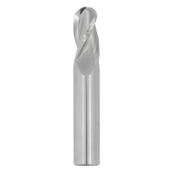 3/64" Diameter 3 Flute 1/8" Cut 1-1/2" Length 1/8" Round Shank Single End Ball Nose Uncoated