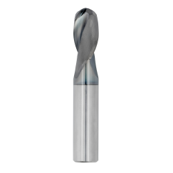 3/64" Diameter 2 Flute 1/8" Cut 1-1/2" Length 1/8" Round Shank Single End Ball Nose TiALN