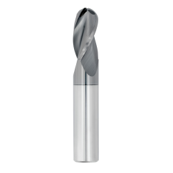 3/64" Diameter 3 Flute 1/8" Cut 1-1/2" Length 1/8" Round Shank Single End Ball Nose TiALN