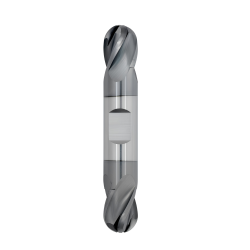 3/16" Diameter 4 Flute 5/16" Cut 2" Length 3/16" Round Shank Double End Ball Nose TiALN