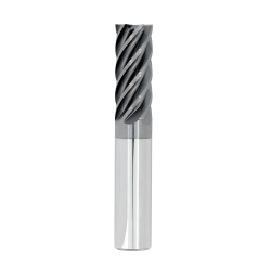 1/4" Diameter 6 Flute 3/8" Cut 2" Length 1/4" Round Shank Single End Square Chipbreaker HTAS ALL4