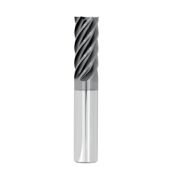 1/4" Diameter 6 Flute 3/8" Cut 2" Length 1/4" Round Shank Single End 0.060 Corner Radius Chipbreaker HTAS ALL4