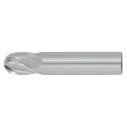 1" Diameter 4 Flute 1" Cut 3" Length 1" Round Shank Single End Ball Nose Uncoated