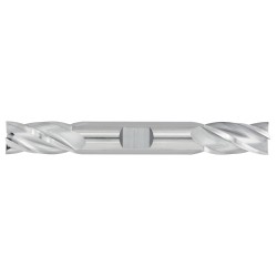 9/16" Diameter 4 Flute 1-1/4" Cut 5" Length 5/8" Weldon Shank Double End Square Uncoated