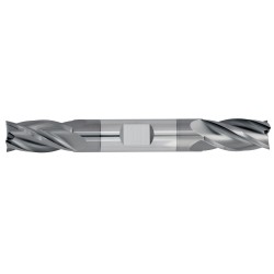 9/16" Diameter 4 Flute 1-1/4" Cut 5" Length 5/8" Weldon Shank Double End Square TiALN