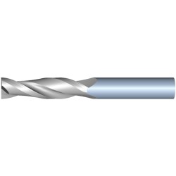 8mm Diameter 2 Flute 30mm Cut 100mm Length 8mm Round Shank Single End Square Uncoated