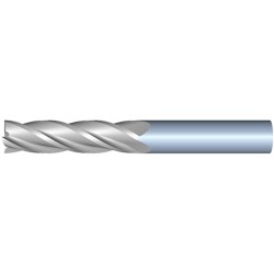 8mm Diameter 4 Flute 30mm Cut 100mm Length 8mm Round Shank Single End Square Uncoated