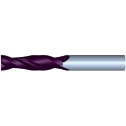 8mm Diameter 2 Flute 30mm Cut 100mm Length 8mm Round Shank Single End Square TiALN