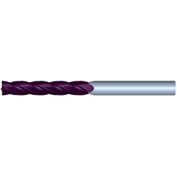 8mm Diameter 4 Flute 50mm Cut 150mm Length 8mm Round Shank Single End Square TiALN