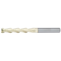 1/2" Diameter 2 Flute 3" Cut 6" Length 1/2" Round Shank 45DEG Helix Single End Square ZrN