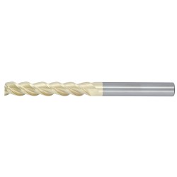 1" Diameter 3 Flute 3" Cut 6" Length 1" Round Shank 45DEG Helix Single End Square ZrN