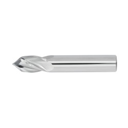 7/16" Diameter 4 Flute 1" Cut 2-3/4" Length 7/16" Round Shank Single End 90DEG Uncoated Carbide Drill/Mill