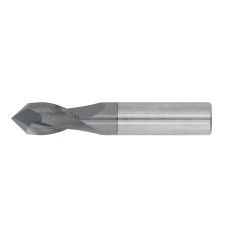 7/16" Diameter 2 Flute 1" Cut 2-3/4" Length 7/16" Round Shank Single End 90DEG TiALN Carbide Drill/Mill