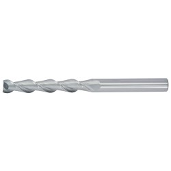 1/2" Diameter 2 Flute 3" Cut 6" Length 1/2" Round Shank 45DEG Helix Single End Square Uncoated
