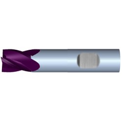 5/8" Diameter 4 Flute 3/4" Cut 3" Length 5/8" Weldon Shank Single End Square TiALN