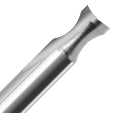 1/4" Diameter x 3/8" Long x 1/4" Shank x 1 Flute 9/32"Rad O-Flute Edge Rounding Bit Solid Carbide Bits