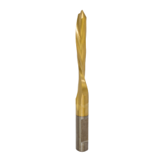 1/2" Diameter x 5-1/2" Long x 1/2" Shank 1 Flute Dor-bit TIN Coated Spiral Bits