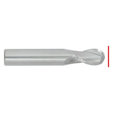 Carbide Ball Nose & Corner Radius End Mill - Up to 7/16" - End Grind Only 