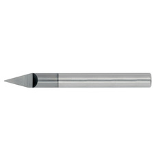 1/4" Diameter 1 Flute 1/2" Cut 2-1/2" Length 1/4" Round Shank Single End 30DEG .005" Tip TiALN Carbide Engraver Standard Carbide End Mills