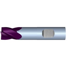 1/2" Diameter 4 Flute 5/8" Cut 2-1/2" Length 1/2" Weldon Shank Single End .030 Corner Radius TiALN High Performance End Mills